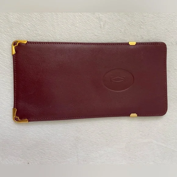 Cartier | Accessories | Cartier Lambskin Burgundy With 8k  display picture 3